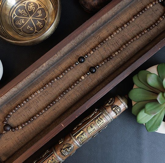 Antique Bodhi Palm Wood Japa Mala