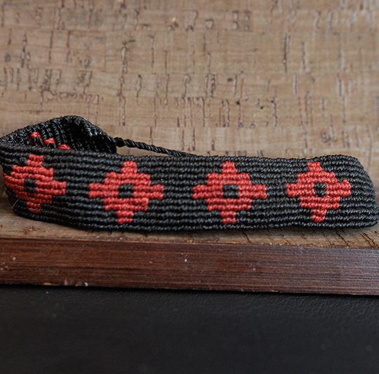 Chakana Symbol Hand Woven Inca Bracelet - Peru